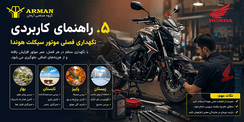 راهنمایی کاربردی موتورسیکلت هوندا
